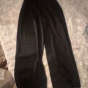 Topshop Black Satin Trousers